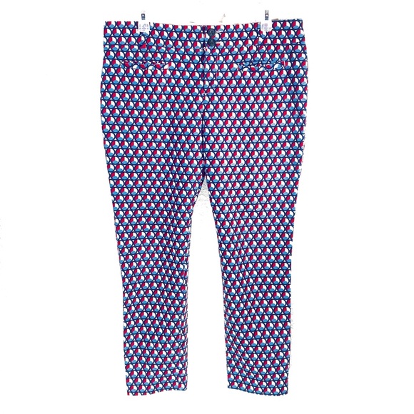 Anthropologie Cartonnier Charlie Ankle pants w/ geometric pattern. Size 12 - Picture 7 of 10